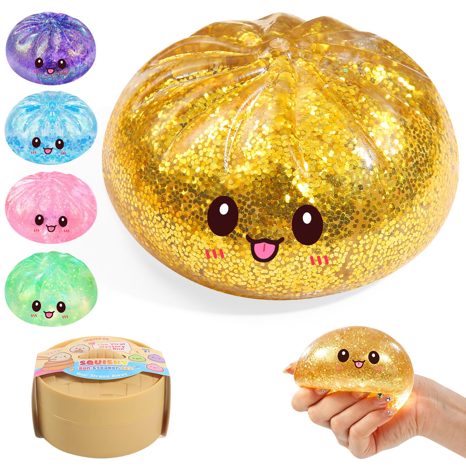 Amazon.com: Sugar Dumpling Squishy,Viral Bao Bun Squishy Dumling